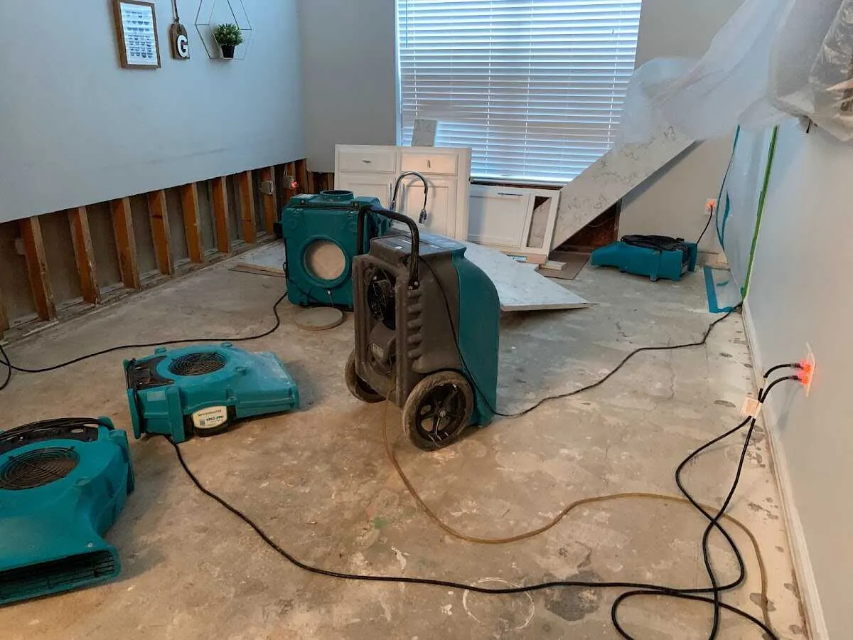 Dehumidifier in flood-cut room for Water Extraction & Removal in Waite Park